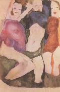 Egon Schiele Three Girls (mk12) china oil painting artist